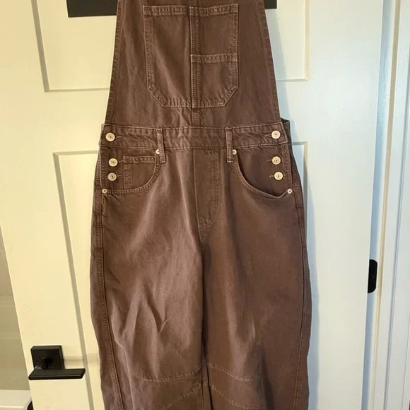 NWOT Free People Good Luck Barrel Overalls - Picture 4 of 8